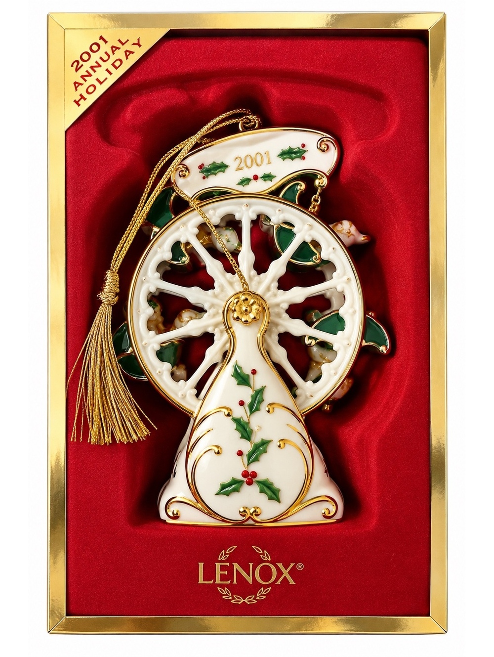 Lenox 2001 Annual Holiday Ferris Wheel Christmas Ornament Porcelain New in Box